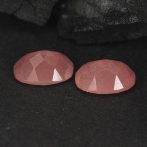 1.90 ct natürliche Blasses rötliches Orange Andesin-Labradorit-Edelsteine, Oval Schliff, VVS-VS