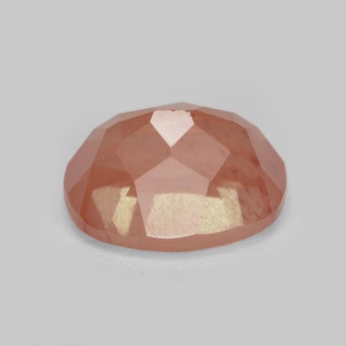 9,17 ctw natürlicher rötlich-orange Andesin-Labradorit, Oval Schliff, VVS-VS