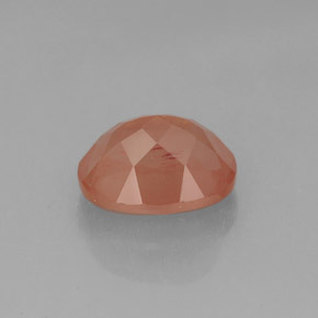 2,05 ctw natürlicher roter Andesin-Labradorit, Oval Schliff, Lichtdurchlässig