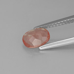 0,68 ctw natürlicher roter Andesin-Labradorit, Transparent, Transparent / Lichtdurchlässig