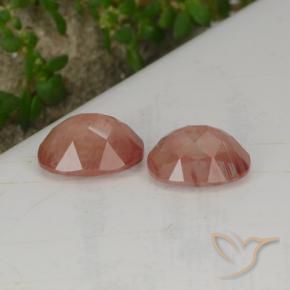 2.70 ct natürliche Blasses rötliches Orange Andesin-Labradorit-Edelsteine, Oval, Lichtdurchlässig