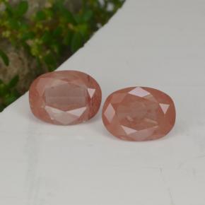 2,77 ct natürliche roter Andesin-Labradorit-Edelsteine, Oval Schliff, Lichtdurchlässig