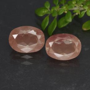 2,52 ct natürliche roter Andesin-Labradorit-Edelsteine, Oval Schliff, Lichtdurchlässig