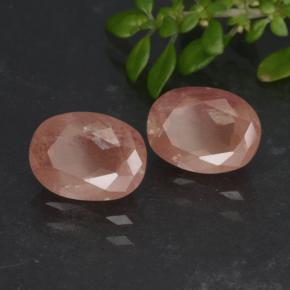 2,52 ct natürliche roter Andesin-Labradorit-Edelsteine, Oval Schliff, Lichtdurchlässig