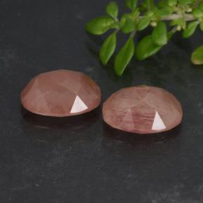 2,52 ct natürliche roter Andesin-Labradorit-Edelsteine, Oval Schliff, Lichtdurchlässig