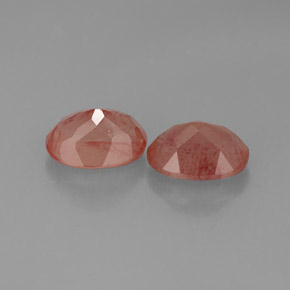  ct natürliche roter Andesin-Labradorit-Edelsteine, Transparent, Transparent / Lichtdurchlässig