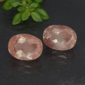 2.90 ct natürliche Grapefruit-Rosa Andesin-Labradorit-Edelsteine, Oval Schliff, Lichtdurchlässig