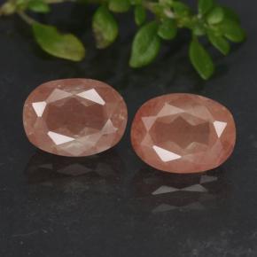 2,81 ct natürliche roter Andesin-Labradorit-Edelsteine, Oval Schliff, Lichtdurchlässig