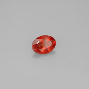 0,79 ctw natürlicher orangefarbener Andesin-Labradorit, Oval Schliff, VVS-VS