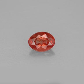 1,03 ctw natürlicher roter Andesin-Labradorit, Oval Schliff, VS