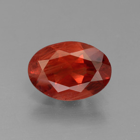 0,79 ctw natürlicher roter Andesin-Labradorit, Oval Schliff, VS