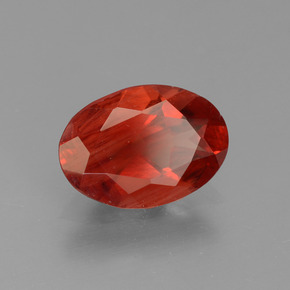 0,79 ctw natürlicher roter Andesin-Labradorit, Oval Schliff, VS