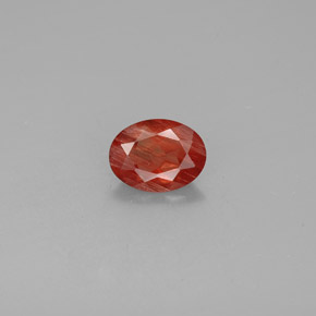0,96 ctw natürlicher roter Andesin-Labradorit, Oval Schliff, VS