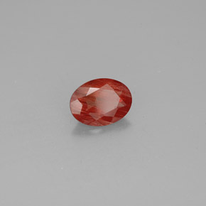 0,96 ctw natürlicher roter Andesin-Labradorit, Oval Schliff, VS
