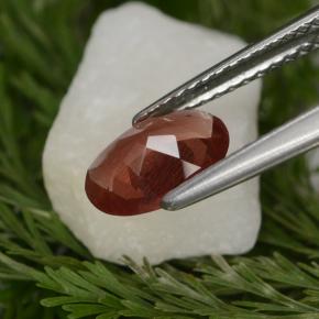 0,80 ctw natürlicher roter Andesin-Labradorit, Oval Schliff, VS