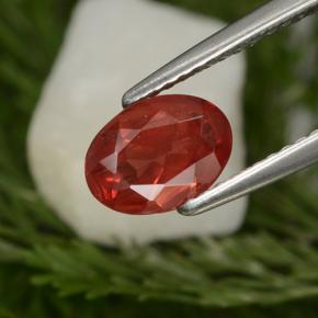 0,84 ctw natürlicher roter Andesin-Labradorit, Oval Schliff, VS-SI