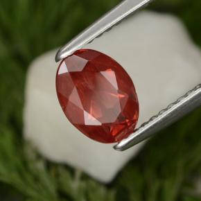 0,84 ctw natürlicher roter Andesin-Labradorit, Oval Schliff, VS-SI