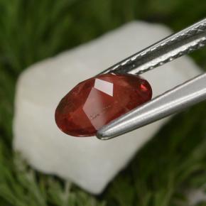 0,84 ctw natürlicher roter Andesin-Labradorit, Oval Schliff, VS-SI