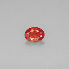 0,99 ctw natürlicher orangefarbener Andesin-Labradorit, Oval Schliff, SI