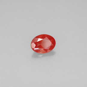0,99 ctw natürlicher orangefarbener Andesin-Labradorit, Oval Schliff, SI