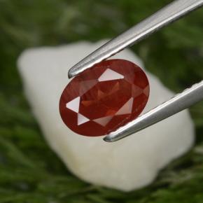 0,98 ctw natürlicher roter Andesin-Labradorit, Oval Schliff, SI