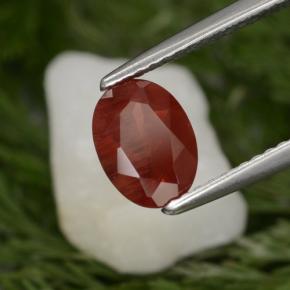 0,98 ctw natürlicher roter Andesin-Labradorit, Oval Schliff, SI