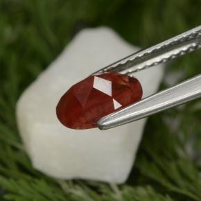 0,98 ctw natürlicher roter Andesin-Labradorit, Oval Schliff, SI