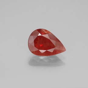 1,40 ctw natürlicher roter Andesin-Labradorit, Birnenform, SI
