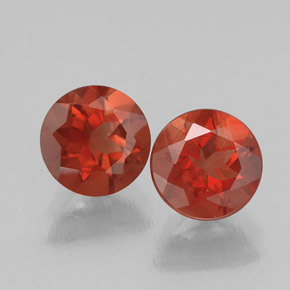  ct natürliche Honig-orange Andesin-Labradorit-Edelsteine, Rund Schliff, VS