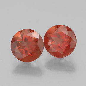  ct natürliche Honig-orange Andesin-Labradorit-Edelsteine, Rund Schliff, VS