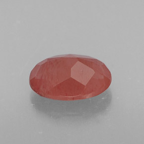 0,74 ctw natürlicher roter Andesin-Labradorit, Oval Schliff, Lichtdurchlässig