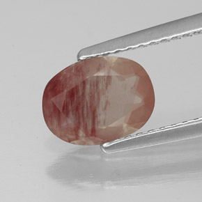 9,17 ctw natürlicher Honig-rot Andesin-Labradorit, Transparent, Transparent / Lichtdurchlässig