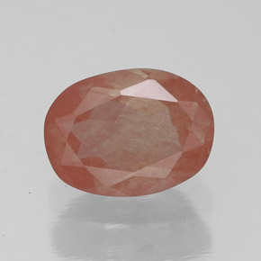 1,37 ctw natürlicher roter Andesin-Labradorit, Transparent, Transparent / Lichtdurchlässig