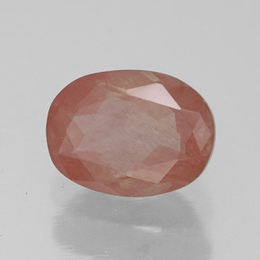 1,37 ctw natürlicher roter Andesin-Labradorit, Transparent, Transparent / Lichtdurchlässig