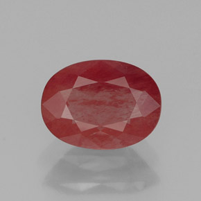 1,06 ctw natürlicher roter Andesin-Labradorit, Transparent, Transparent / Lichtdurchlässig