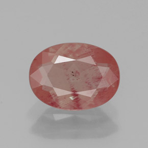 1,06 ctw natürlicher roter Andesin-Labradorit, Transparent, Transparent / Lichtdurchlässig