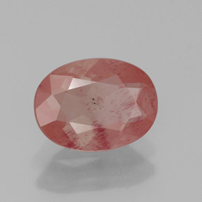 1,06 ctw natürlicher roter Andesin-Labradorit, Transparent, Transparent / Lichtdurchlässig