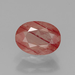 1,09 ctw natürlicher roter Andesin-Labradorit, Transparent, Transparent / Lichtdurchlässig