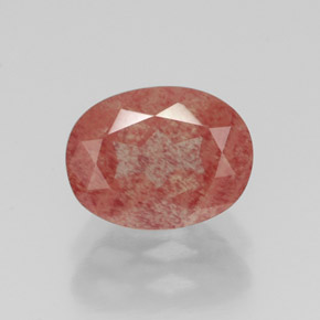1,33 ctw natürlicher roter Andesin-Labradorit, Oval Schliff, VS