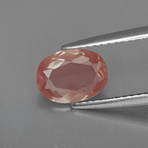 1,07 ctw natürlicher roter Andesin-Labradorit, Oval Schliff, VVS-VS