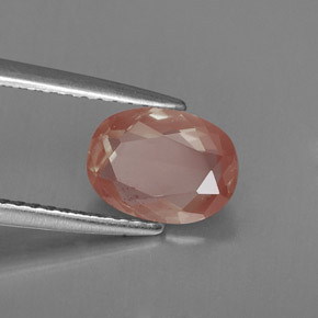 1,07 ctw natürlicher roter Andesin-Labradorit, Oval Schliff, VVS-VS