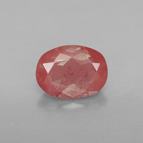 1,19 ctw natürlicher roter Andesin-Labradorit, Transparent, Transparent / Lichtdurchlässig