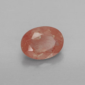 0,85 ctw natürlicher roter Andesin-Labradorit, Transparent, Transparent / Lichtdurchlässig