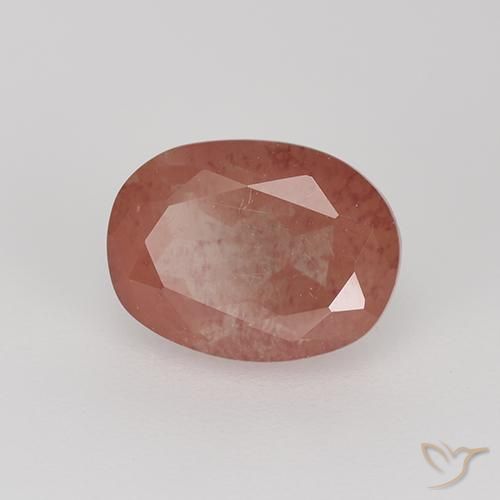 9,17 ctw natürlicher Mittelrot Andesin-Labradorit, Oval Schliff, Transparent