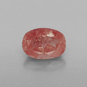 0,78 ctw natürlicher roter Andesin-Labradorit, Transparent, Transparent / Lichtdurchlässig