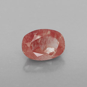 0,78 ctw natürlicher roter Andesin-Labradorit, Transparent, Transparent / Lichtdurchlässig