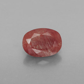 0,90 ctw natürlicher roter Andesin-Labradorit, Transparent, Transparent / Lichtdurchlässig