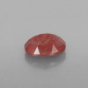 0,90 ctw natürlicher roter Andesin-Labradorit, Transparent, Transparent / Lichtdurchlässig