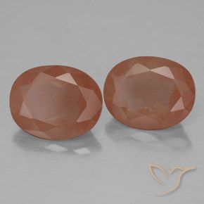 5.18 ct natürliche Warmes Orange Andesin-Labradorit-Edelsteine, Oval, Transparent / Lichtdurchlässig