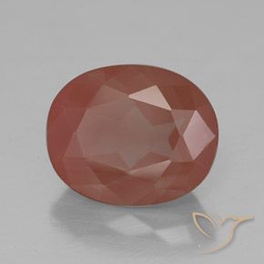9,17 ctw natürlicher orange-rot Andesin-Labradorit, Oval, Transparent / Lichtdurchlässig